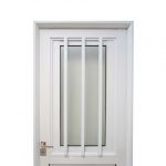Puerta Aluminio Blanco Reforzada Modelo 150 De 080×200 Con Postigo