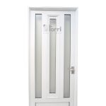 Puerta aluminio blanco Reforzada Modelo 179 de 080×200 Con Postigo