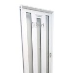 Puerta aluminio blanco Reforzada Modelo 179 de 080×200 Con Postigo