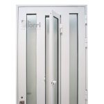 Puerta aluminio blanco Reforzada Modelo 179 De 080×200 Con Postigo