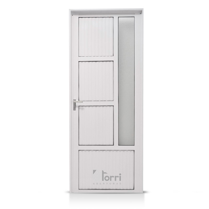 Puerta aluminio blanco Reforzada Modelo 179 de 080×200 Con Postigo –  Aberturas Torri