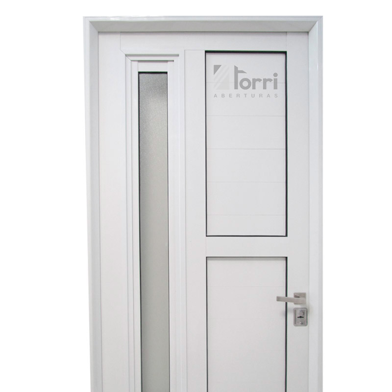 Puerta aluminio blanco Reforzada Modelo 179 de 080×200 Con Postigo –  Aberturas Torri