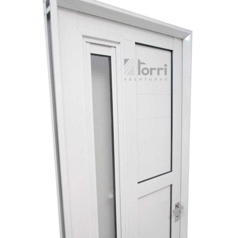 NUEVA! Puerta Aluminio Blanco Reforzada Modelo 550 de 085×200