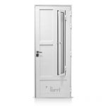Puerta Aluminio Blanco Reforzada Modelo 215 De 080×200 Con Postigo