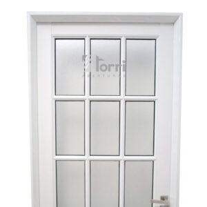 NUEVA! Puerta Aluminio Blanco Reforzada Modelo 550 de 085×200