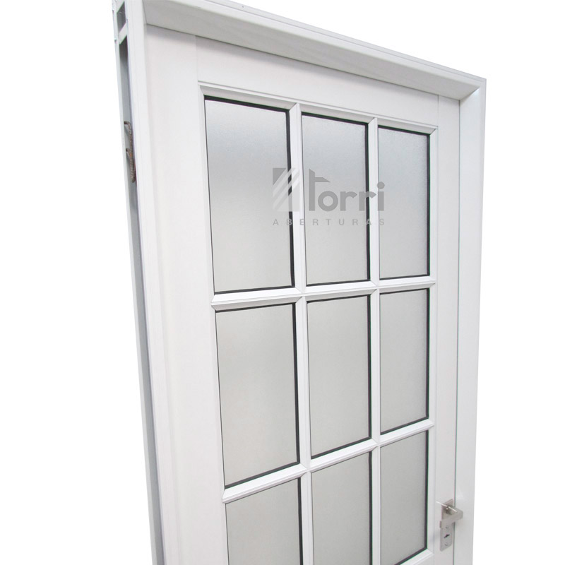 Puerta aluminio blanco Reforzada Modelo 179 de 080×200 Con Postigo –  Aberturas Torri