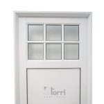 Puerta aluminio blanco Reforzada Modelo 42 de 080×200