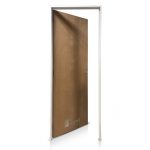 30% OFF! Puerta Placa Cedro Marco Aluminio Blanco De 070