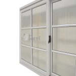 Ventana Aluminio Blanco Herrero De 150×110 Con Vidrio Repartido
