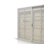 Ventana Aluminio Blanco Herrero De 150×150 Con Vidrio Repartido