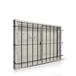 Ventana Aluminio Herrero Blanco 150×110 Con Reja De Hierro