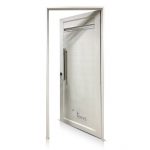 NUEVA! Puerta Aluminio Blanco Reforzada Modelo 500 de 090×205