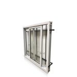 OFERTA! Ventana Aluminio Herrero Blanco 100×100 Con Reja De Hierro