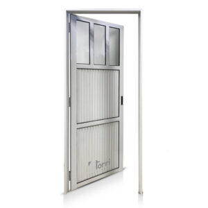 NUEVA! Puerta Aluminio Blanco Reforzada Modelo 550 de 085×200