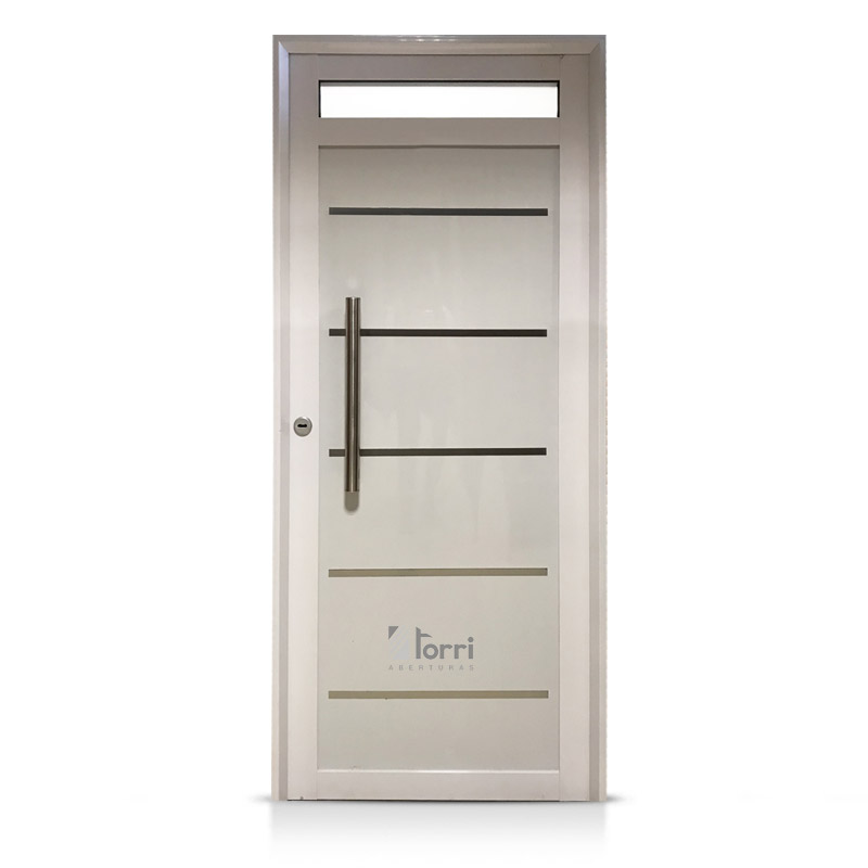 NUEVA! Puerta Aluminio Blanco Reforzada Modelo 550 de 085×200