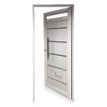 NUEVA! Puerta Aluminio Blanco Reforzada Modelo 550 de 085×200