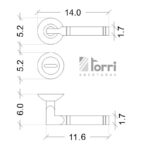 Picaporte De Aluminio Modelo Astor Con Retroceso