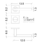 Picaporte De Aluminio Modelo Sofia Con Retroceso