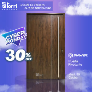 CYBERMONDAY! Puerta Pivotante Pavir Modelo 80 Foliada Caoba 120X220