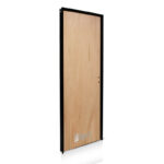 Puerta Placa Cedrillo Marco Aluminio Negro de 070 y 080