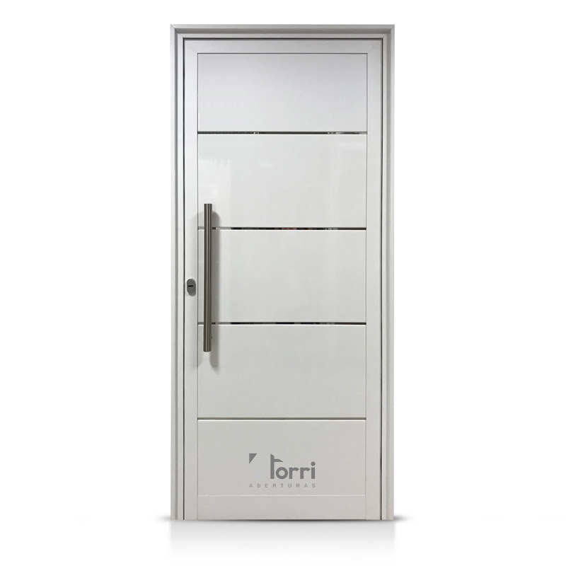 Puerta Aluminio Blanco De Frente Nexo Modelo V580 – Aberturas Torri