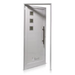 Puerta Aluminio Blanco Reforzada Modelo 703 De 090×205