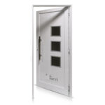 Puerta Aluminio Blanco Reforzada Modelo 701 De 090×205