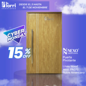 CYBERMONDAY! Puerta Pivotante Nexo Modelo PA070 Roble Americano 126x226