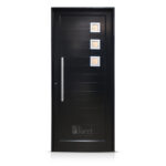 Puerta Aluminio Negro Reforzada Modelo 703 De 090×205