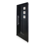 Puerta Aluminio Negro Reforzada Modelo 703 De 090×205