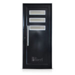 Puerta Aluminio Negra Reforzada Modelo 704 De 090×205