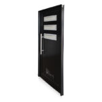 Puerta Aluminio Negra Reforzada Modelo 704 De 090×205