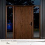 Puerta Pivotante Oblak Modelo 1325 Cedro 170×220 Con 2 Laterales