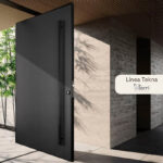 Puerta Pivotante Oblak Modelo 1300 Negro 170×220 Con 1 Lateral