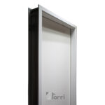 Puerta Placa Oblak Tekstura Blanca Marco Aluminio 080 Muro 10