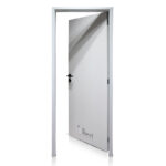 Puerta Placa Oblak Tekstura Blanca Marco Aluminio 080 Muro 10