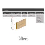 Zocalos Oblak Deco En MDF Foliados De 2,55 Cada Tira