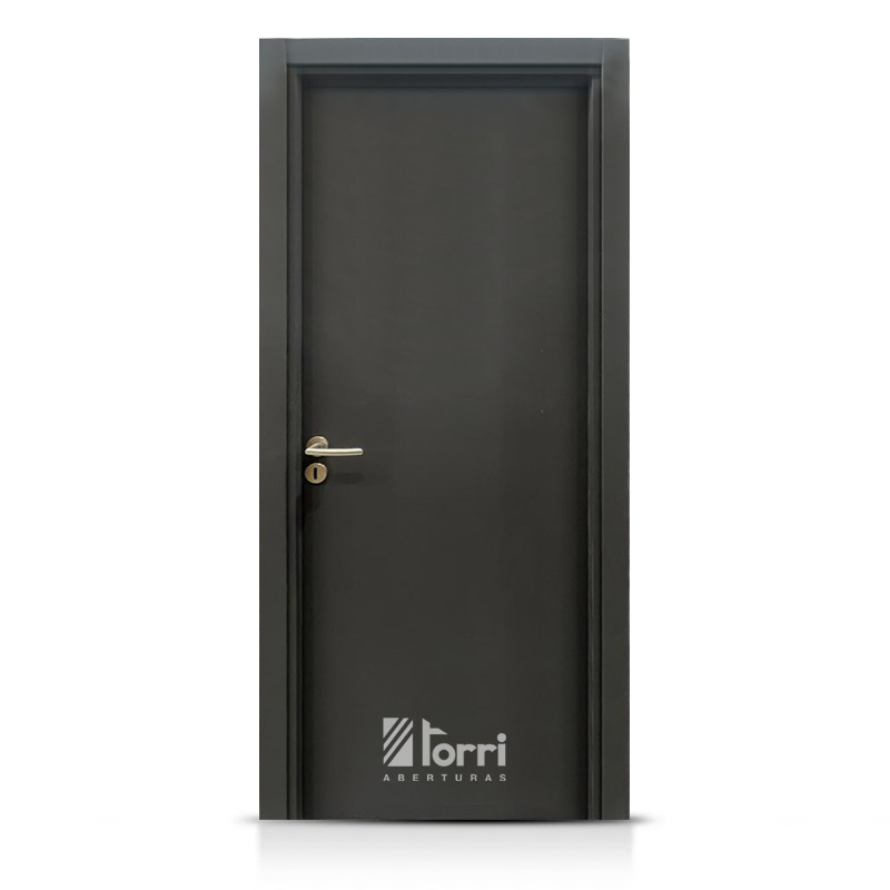 Puerta Placa Gromanti Elite Grafito Marco Madera 070 Muro 10
